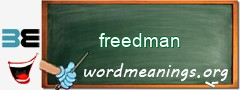 WordMeaning blackboard for freedman